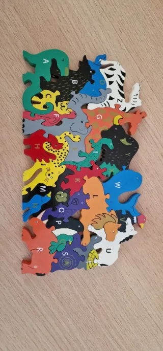 Puzzle de Madera Animales con Letras