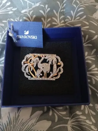 Broche Swarovski Flamenco y Palmeras