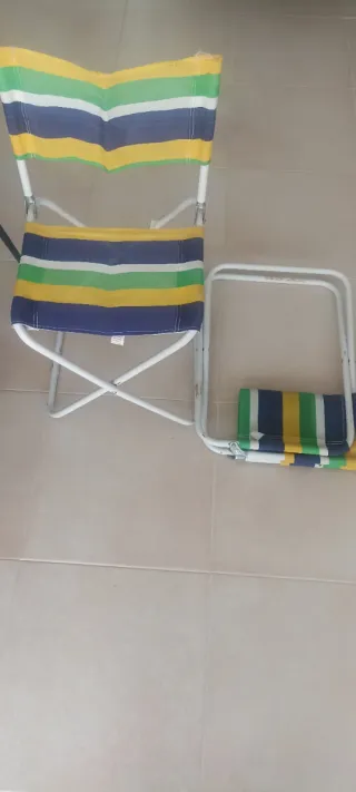 Sillas de camping plegables multicolor sin marca