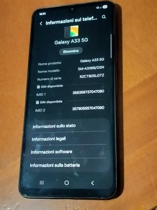 Samsung Galaxy A33 5G Nero