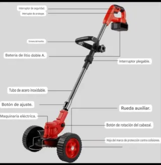 Tagliasiepi Ricaricabile Pieghevole (2 Batterie)