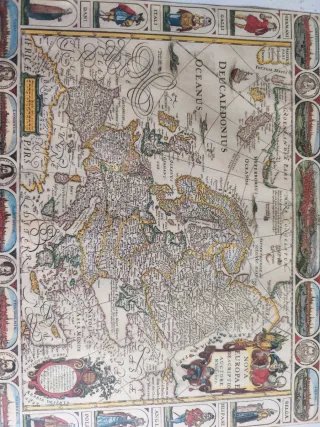 Coppia di quadri mappe antiche