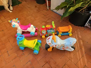 Lote correpasillos y balancín infantil