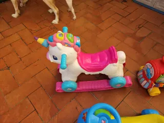 Lote correpasillos y balancín infantil