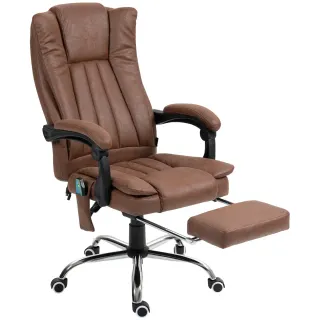 Silla Oficina Masaje Ajustable Marrón