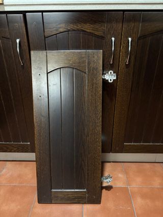 Puerta Mueble Cocina Madera Oscura