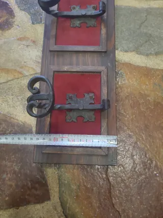 Perchero de forja rústico