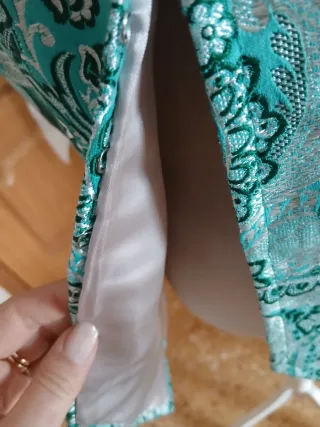 Chaleco fallero verde y turquesa sin estrenar