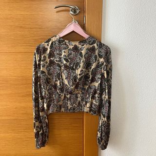 Blusa Stradivarius Manga Larga Estampada