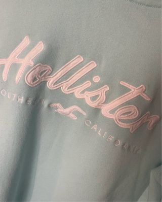 Sudadera Hollister con capucha turquesa