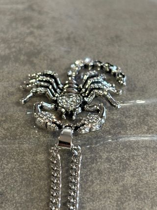 Collana con pendente Scorpione Argento Antico
