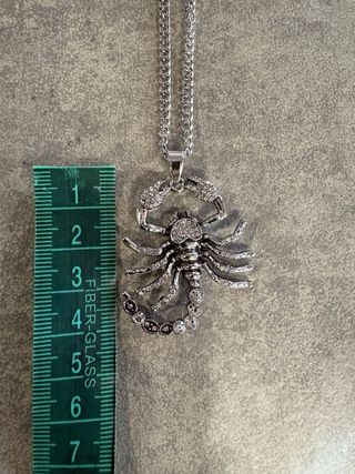 Collana con pendente Scorpione Argento Antico