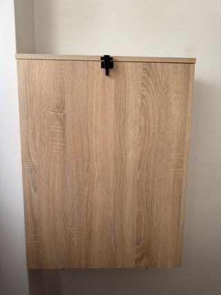 Escritorio Plegable Pared Madera Beige
