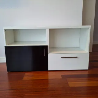 Mueble TV Ikea BESTÅ Negro/Blanco