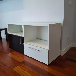 Mueble TV Ikea BESTÅ Negro/Blanco