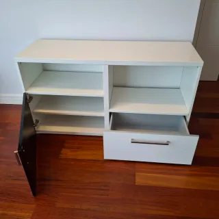 Mueble TV Ikea BESTÅ Negro/Blanco