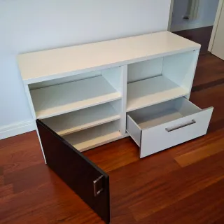Mueble TV Ikea BESTÅ Negro/Blanco