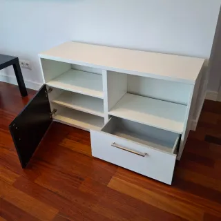 Mueble TV Ikea BESTÅ Negro/Blanco