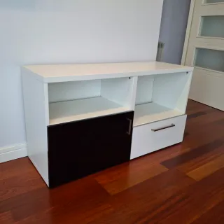Mueble TV Ikea BESTÅ Negro/Blanco