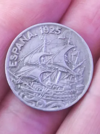 Moneda España 25 céntimos 1925