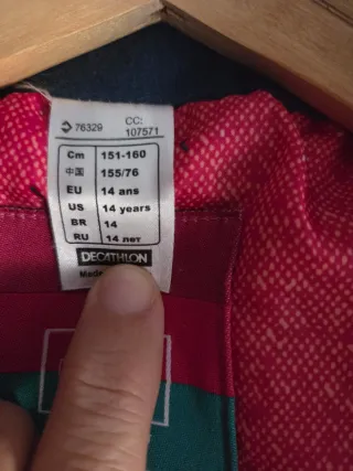 Cazadora nieve Wedze azul y rosa