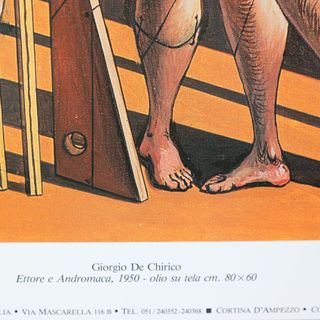 GIORGIO DE CHIRICO ETTORE E ANDROMACA 1950 STAMPA