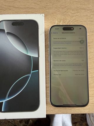 iPhone 16 Pro Plata 100% Batería