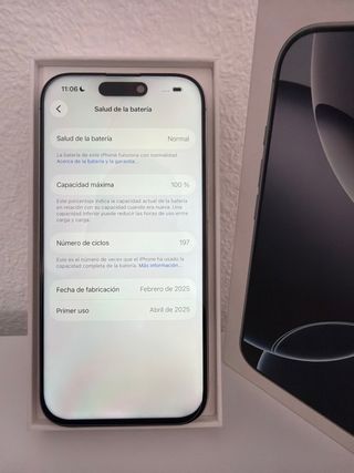 iPhone 16 Pro Plata 100% Batería