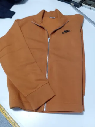 Sudadera cremallera talla M, naranja