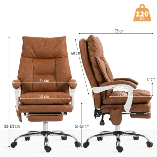 Silla de Oficina Ergonómica con Reposapiés