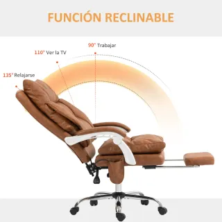 Silla de Oficina Ergonómica con Reposapiés