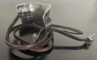 Pulsera Uno de 50 Cuero y Plata