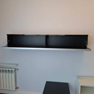 Estante Pared Ikea Bestå Burs Negro Brillo