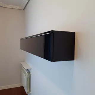 Estante Pared Ikea Bestå Burs Negro Brillo