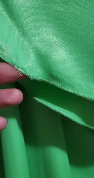 Vestido largo fiesta seda/raso verde