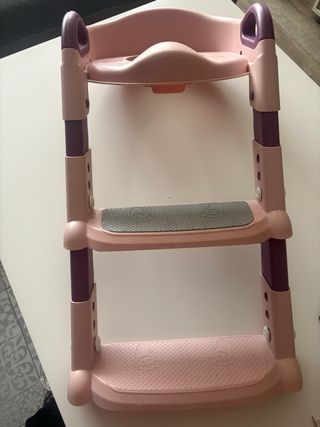 Adaptador WC Niños Escalera Rosa