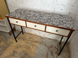 Mueble recibidor metal y madera