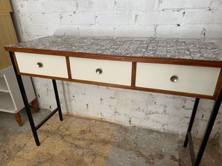 Mueble recibidor metal y madera