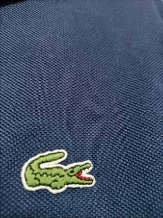 Polo Lacoste Manga Larga Azul Talla L