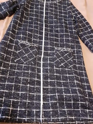 Vestido corto Sfera cuadros blanco y negro