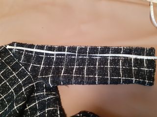 Vestido corto Sfera cuadros blanco y negro