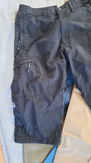 Lote 7 pantalones: beige, negro, azul, verde