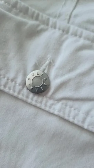 Pantaloni bianchi cargo