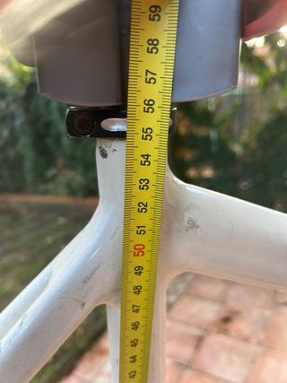 Cuadro de bicicleta de pista blanco