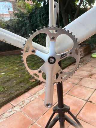 Cuadro de bicicleta de pista blanco