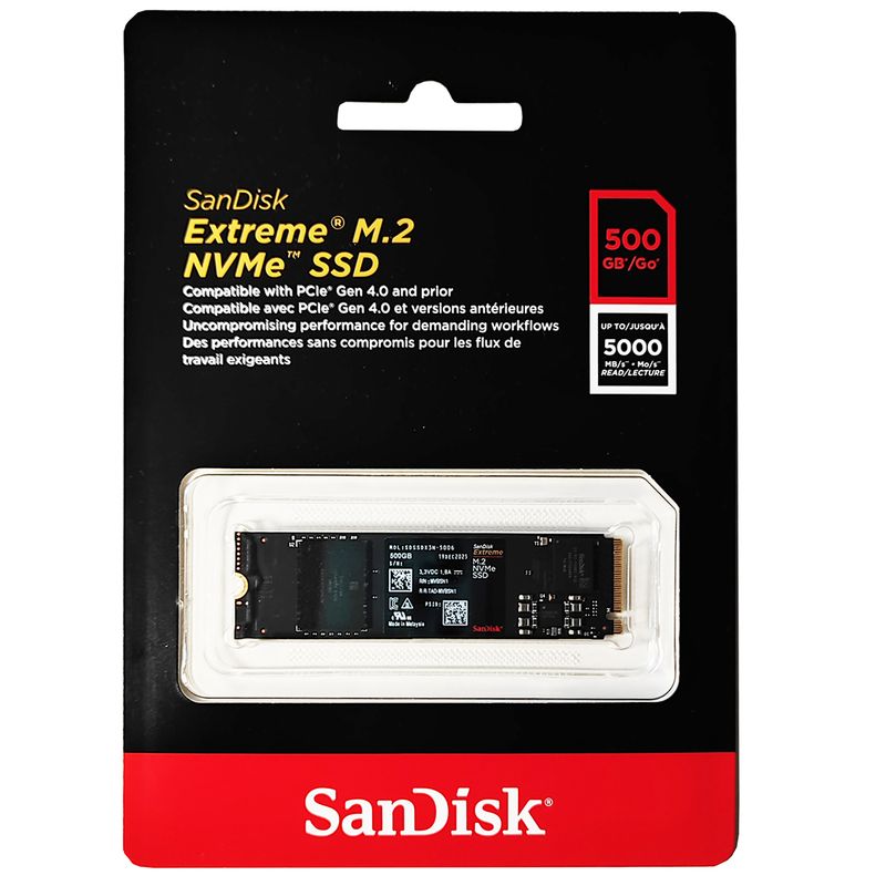 SanDisk Extreme 500GB M.2 NVMe PCIe Gen 4 SSD afbeelding 7