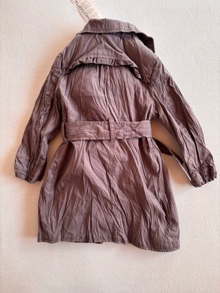 Trench grigio neonata effetto stropicciato