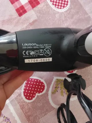Secador de pelo Lauson negro