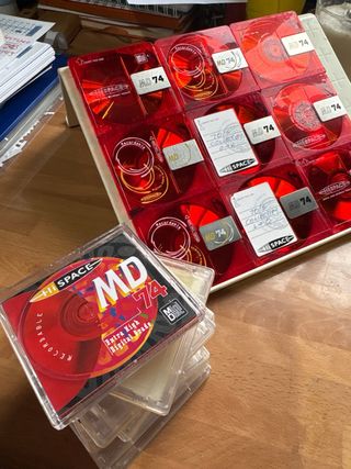 Lote 9 MiniDiscs Hi Space MD 74 con fundas