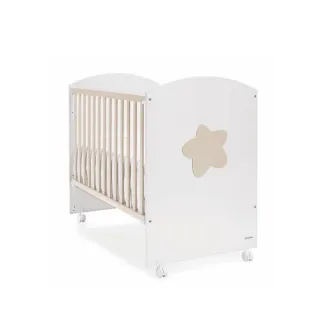 Culla per neonati bianca con opzione colecho e stella